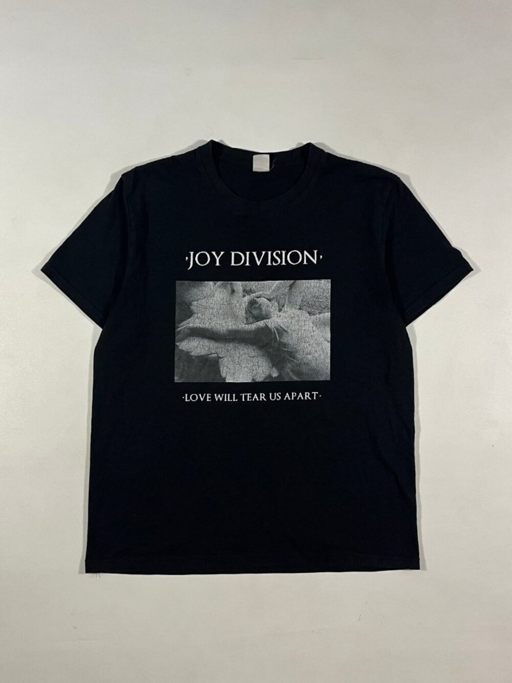 Joy Division Love Will Tear Us Apart Black Graphic Band Tee M